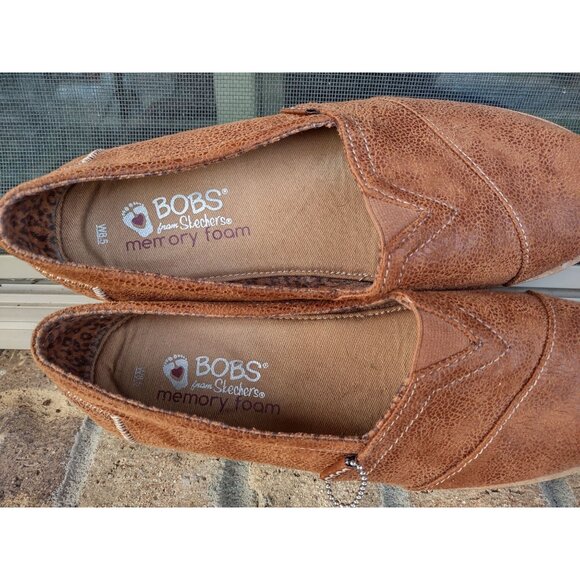 Bobs from Skechers Loafers Gypsy Chestnut Faux Suede Flats Slip On Size 8.5 - Picture 8 of 11